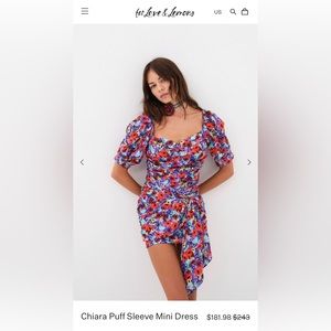 For Love and Lemons Chiara Puff Sleeve Mini Dress